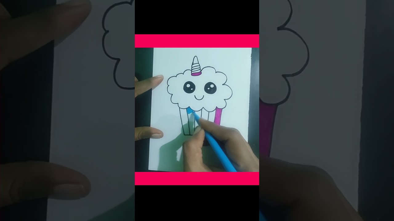 cup cake drawing 