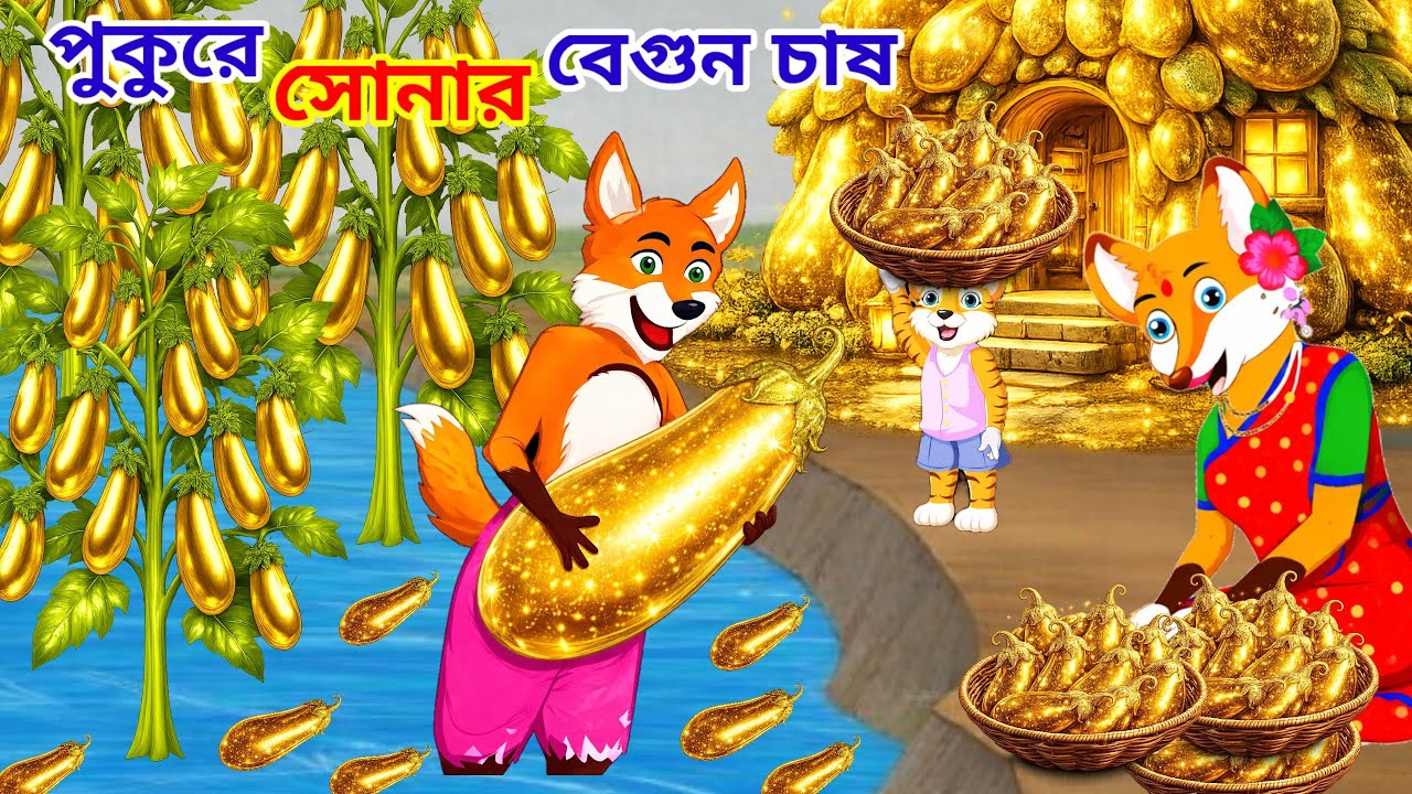 পুকুরে সোনার বেগুন চাষ | বাংলা কার্টুন ভিডিও | Fox Animation | Rupkothar Golpo #foxcartoonbangla 