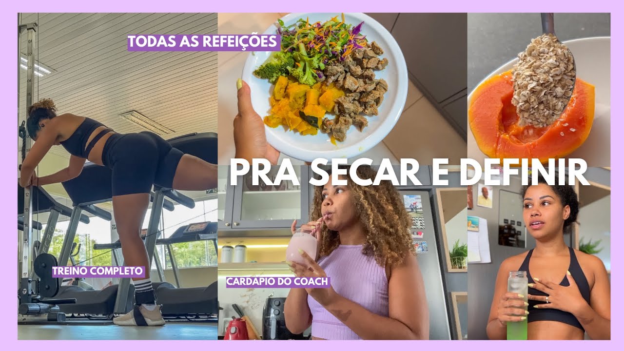 MINHA DIETA e TREINO novo pra secar e definir ao mesmo tempo