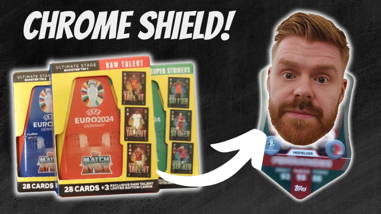 My first EURO 2024 CHROME SHIELD!! Opening ALL THREE BOOSTER TINS! MATCH ATTAX EURO 2024!
