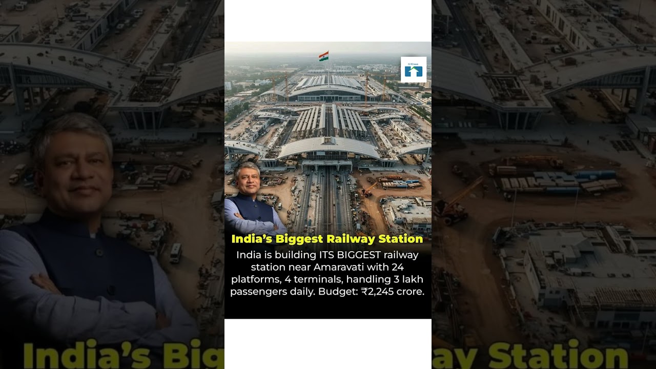 India's Biggest Railway station in Amaravathi...
