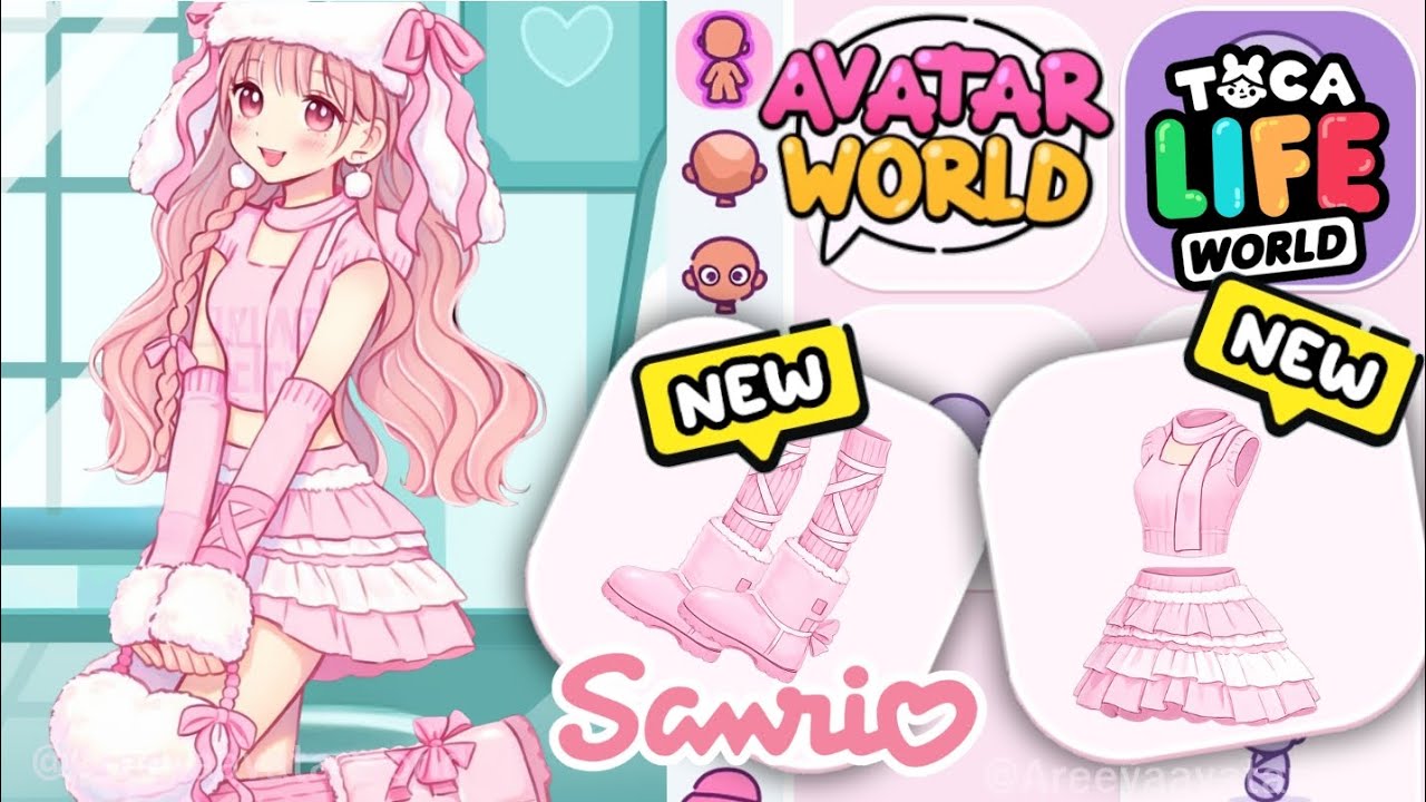 HOW TO MAKE NEW MY MELODY GIRL GOOD DAY 🩷 SANRIO IN AVATAR WORLD AND TOCA BOCA WORLD 😍🌎
