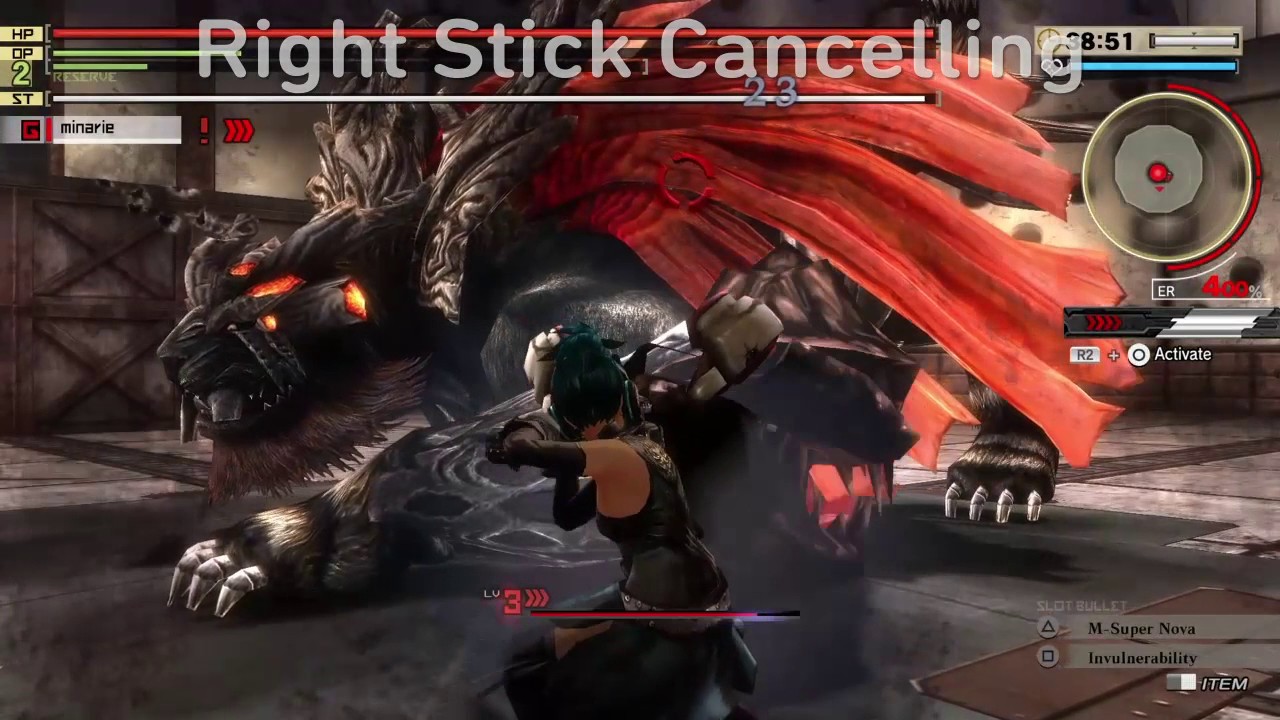 God Eater 2 Rage Burst Adv. Techs - Scythe: Infinite C.; Right Stick Cancelling; Spear: Glide Cancel