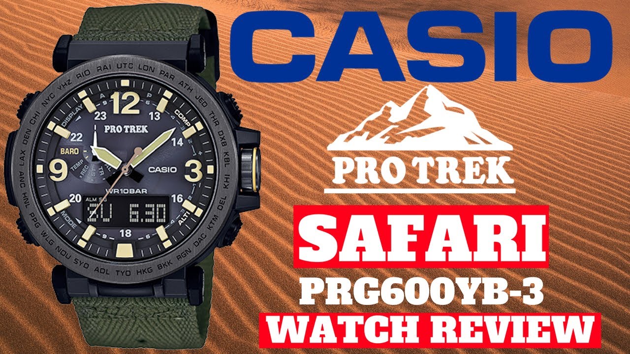 CASIO PROTREK SAFARI MEN'S WATCH REVIEW MODEL: PRG600YB-3 (Full Review)