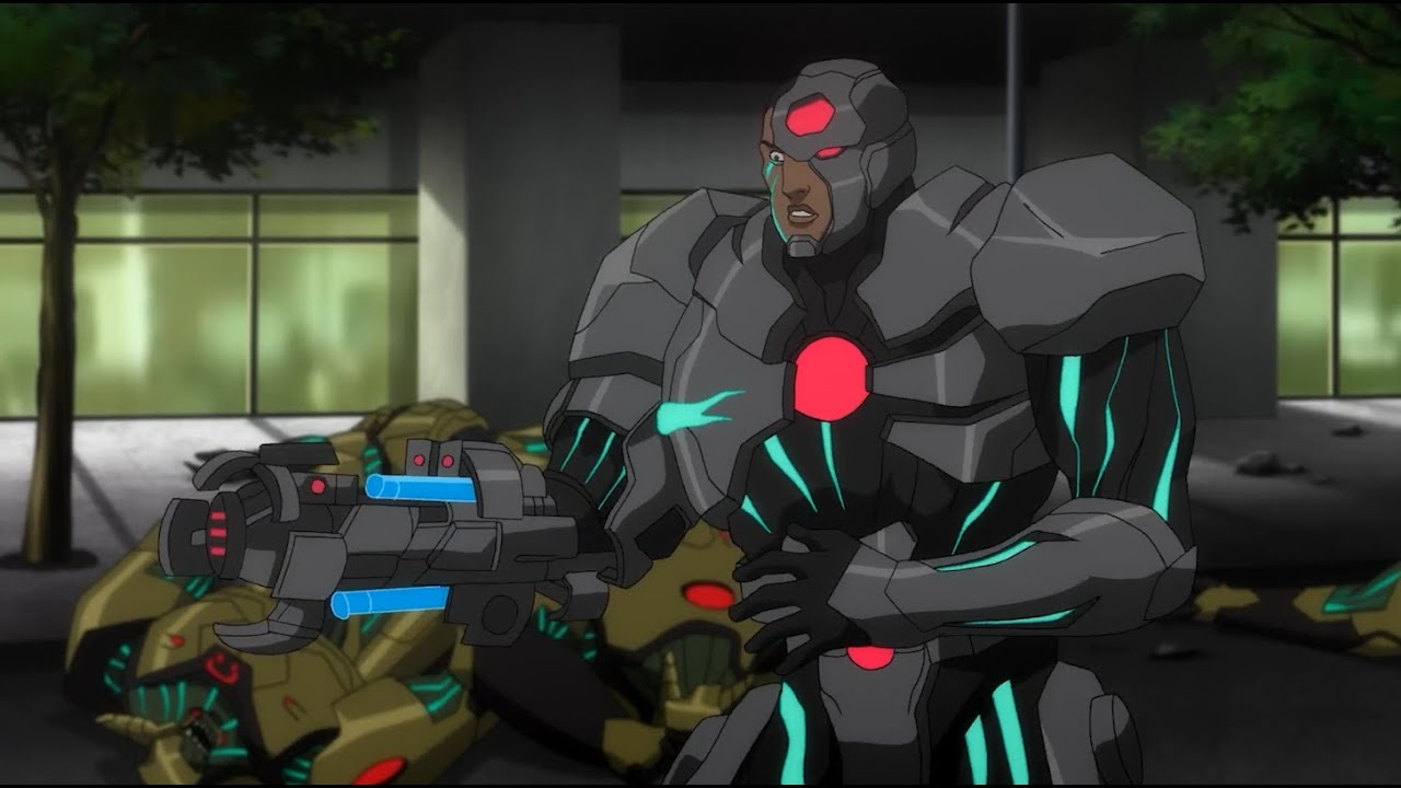 Cyborg (DCAMU) Powers and Fight Scenes - JLTFP and Justice League: War Part 1