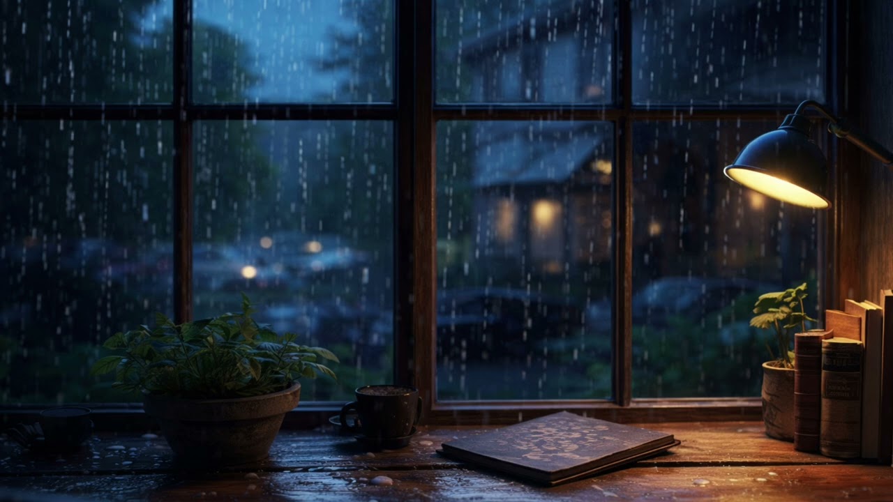 ASMR Hujan di Balik Jendela 🌧️ | Menenangkan Diri di Sore Hari yang Dingin