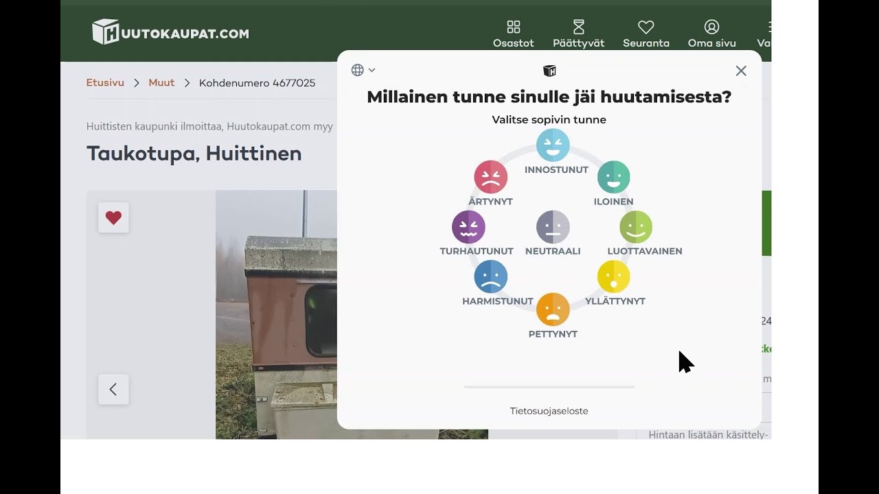 Huutokaupoilla uutta projektia kalastamassa - Kiikarissa RM Karelia taukovaunu