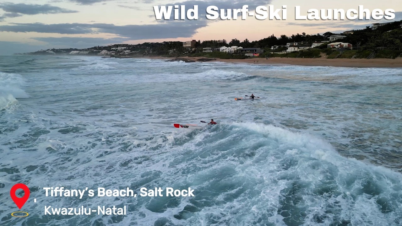 Surf-Ski Boys battle some BIG messy Surf @ Tiffany's Beach, Salt Rock - KZN