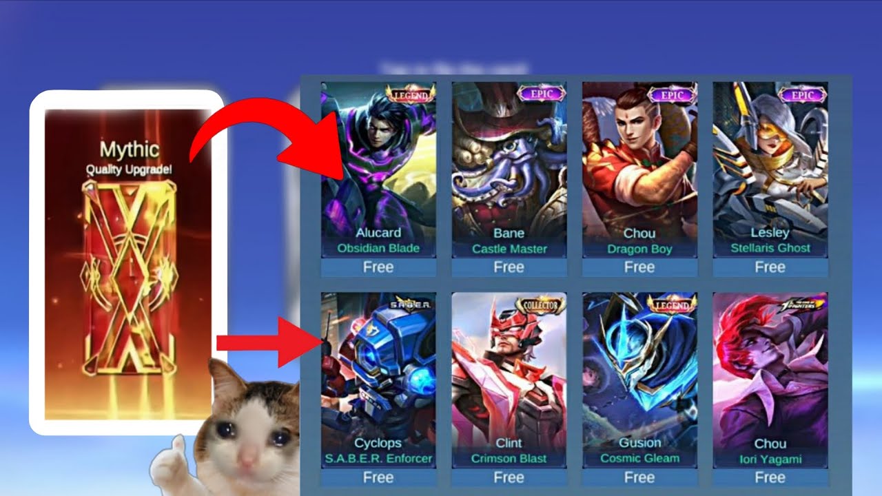 8NEW MYTHIC QUALITY UPGRADE BUG = FREE LEGEND SKINS?! (Bang Bang Cards)