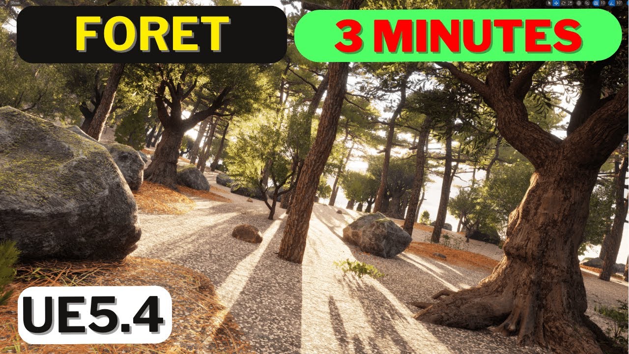 Creation FACILE d'une forêt dans unreal engine 5 ( Rapidement !!! )