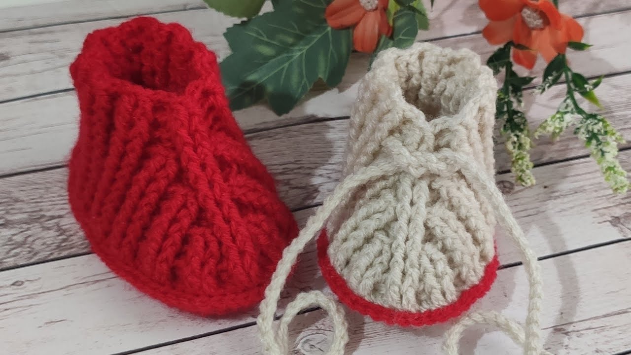 Sapatinho de crochê simples para bebê 0 a 3 meses tutorial completo 