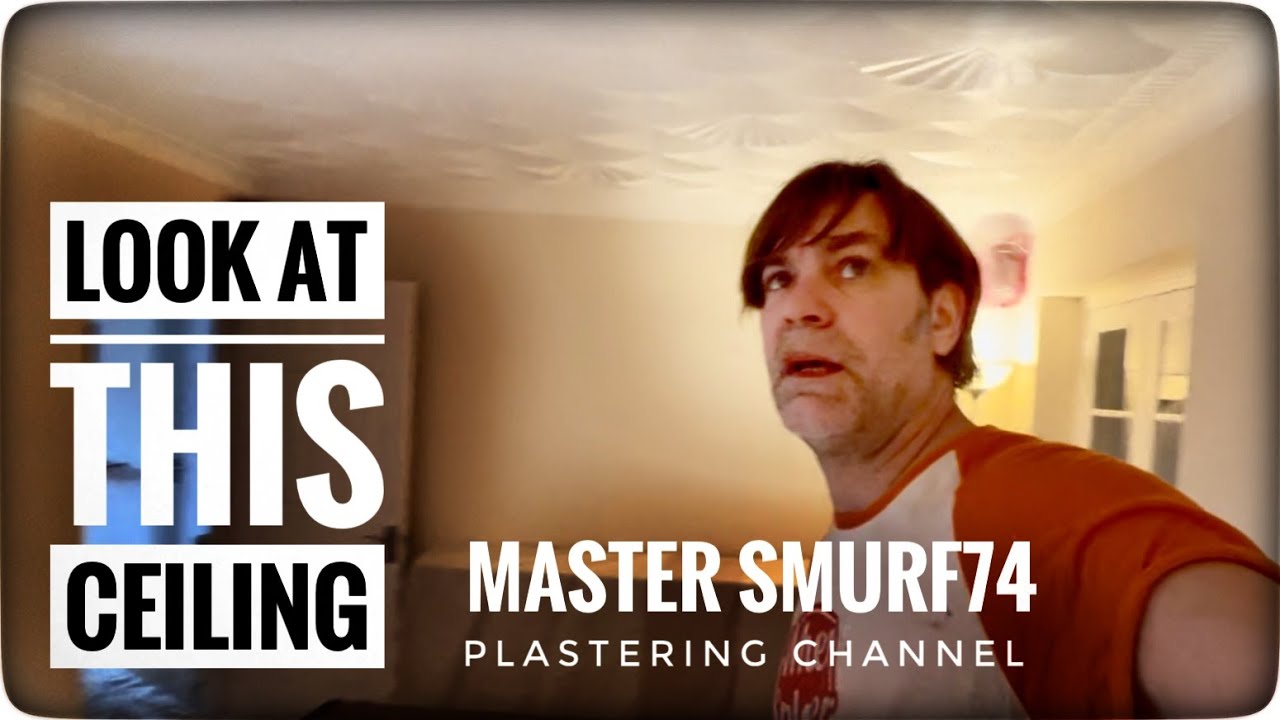 PLASTERING Over this LARGE combed artex ceiling. How to guide for plastering DIY guy and beginners