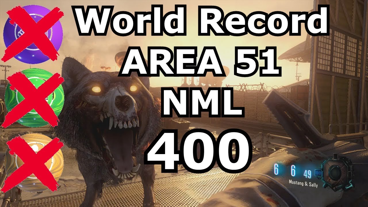 World Record AREA 51 NML 400 kills with no gum/no rk5 black ops 3
