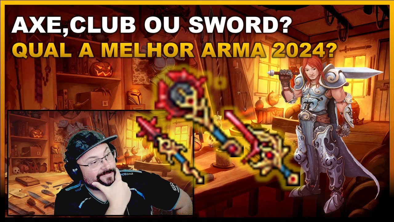 TIBIA - AXE, CLUB OU SWORD | SAIBA QUAL ESTA MAIS FORTE POR ELEMENTO - 2024