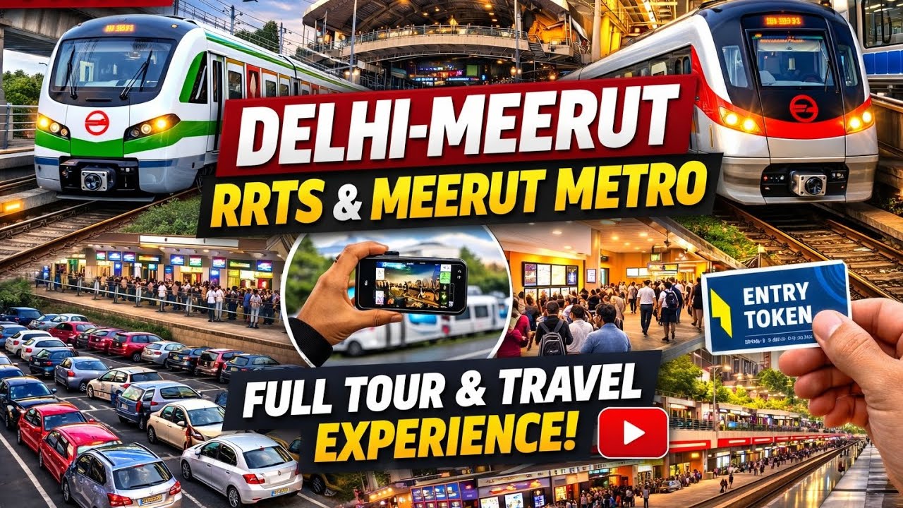Delhi–Meerut RRTS & Meerut Metro Full Tour 🚆 | Inside Train, Stations & Travel Experience | Vvlogs