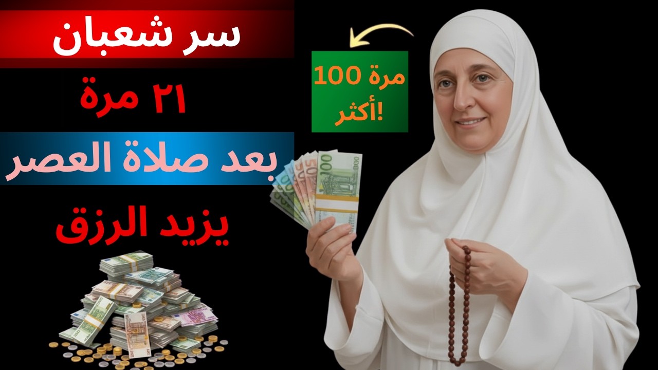 بعد صلاة العصر في شعبان فقط | اقرأ هذه السورة 21 مرة وشاهد فتح أبواب الرزق فورًا