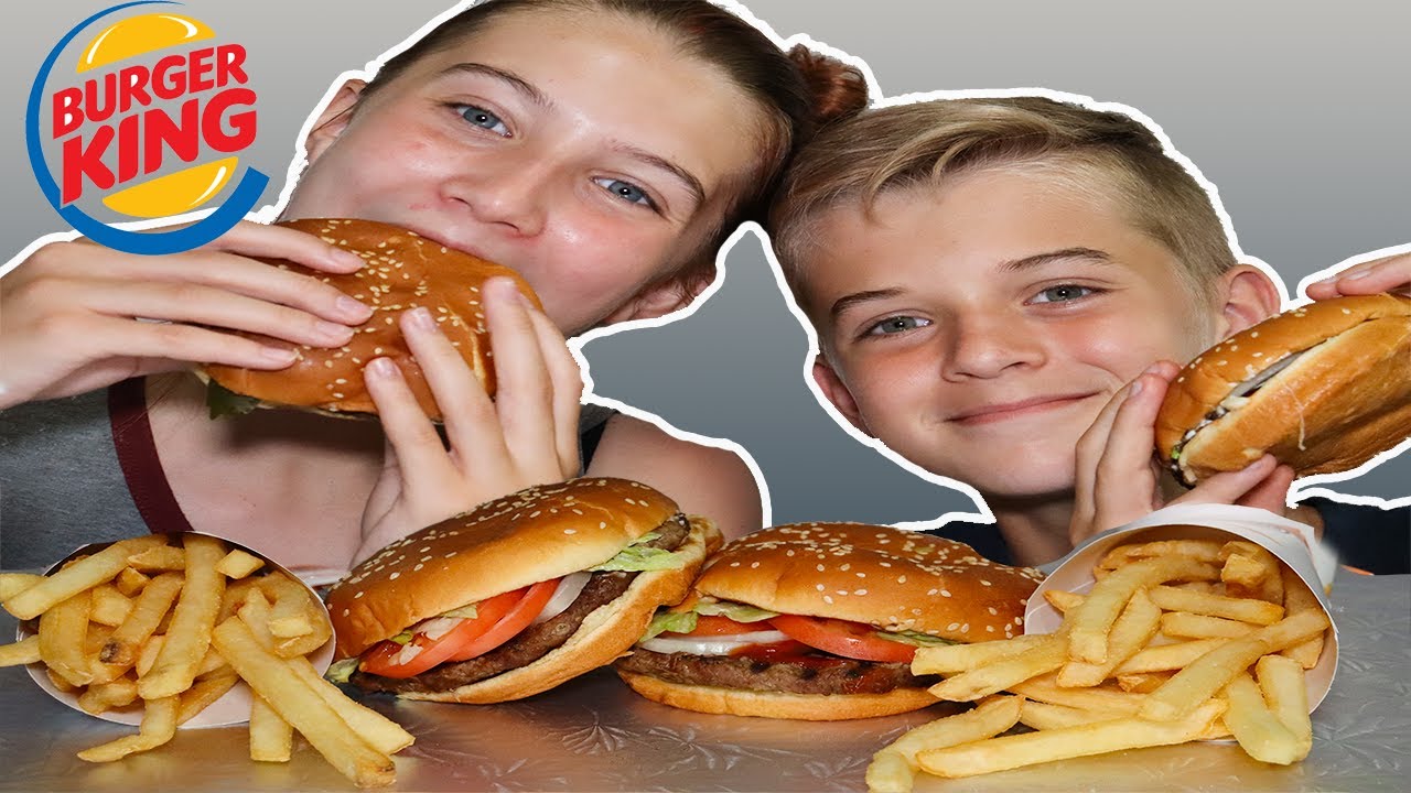 BURGER KING WHOPPER AND FRIES  - SIBLINGS MUKBANG ASMR