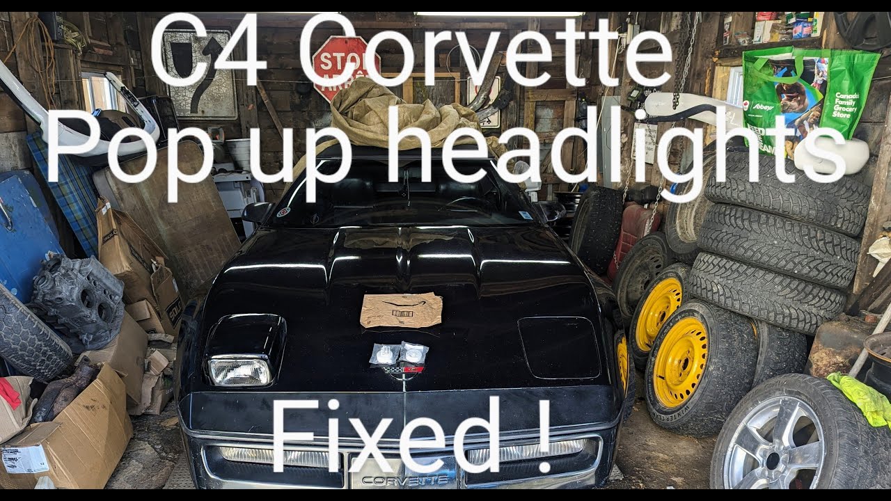 C4 Corvette. Pop up headlight repair.