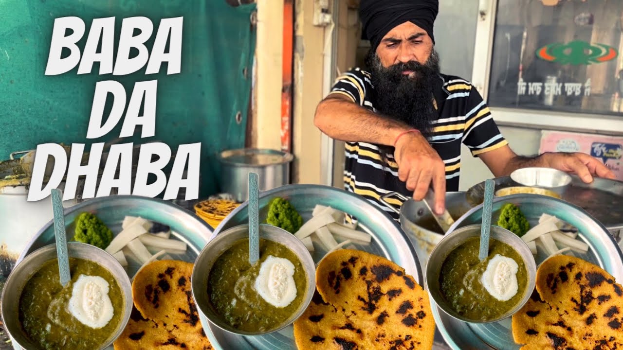 ₹ 90 Me SARSON ka SAAG, MAKKI ki ROTI PURA SAAL | UNLIMITED LASSI | BABA DA DHABA KHANNA