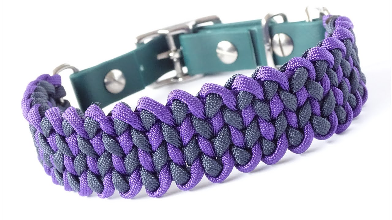 Best Paracord Dog Collar Knots - Make the Manta Ray Paracord Dog Collar or Wide Bracelet - Macrame