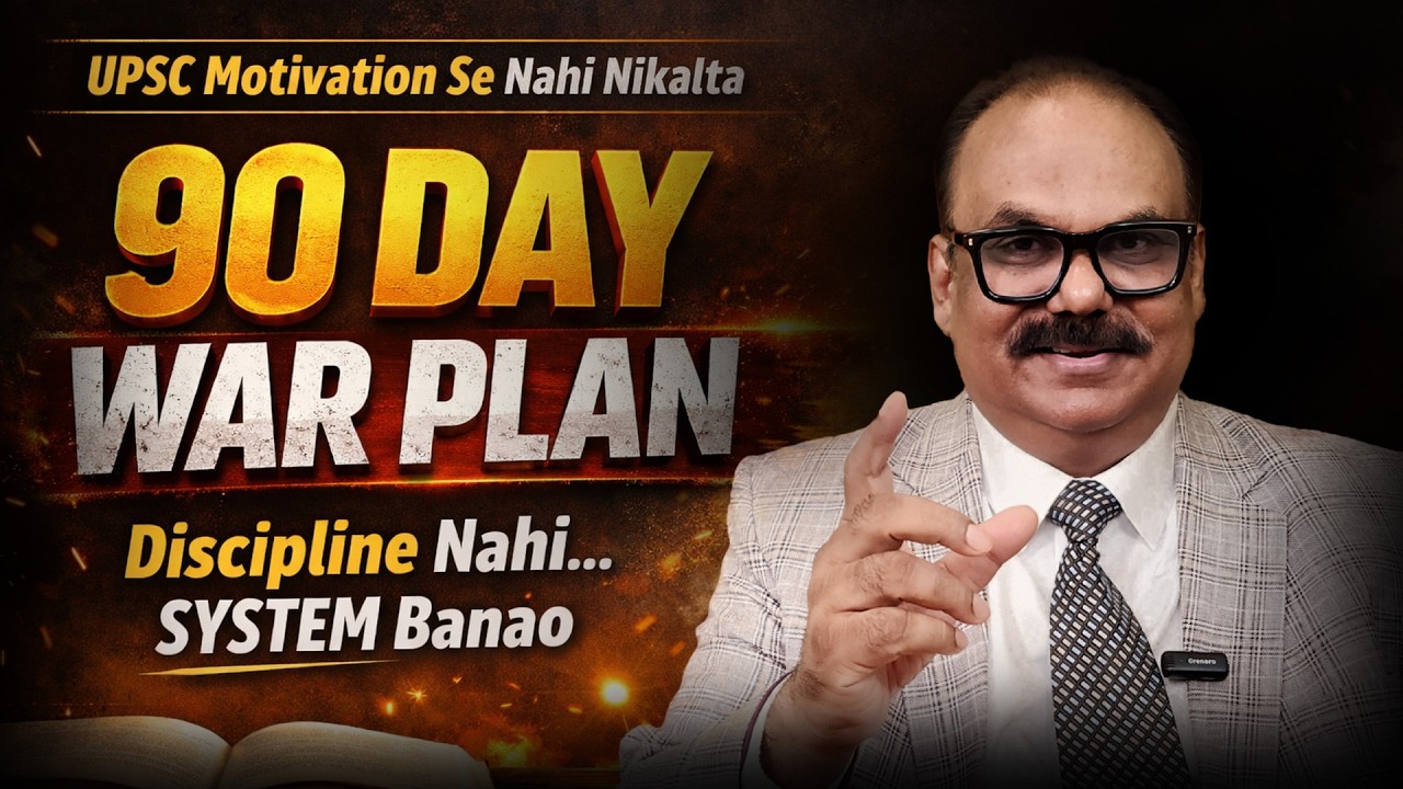 How to Build a UPSC System in 90 Days 🔥 | Discipline नहीं, System बनाओ | 90 Day War Plan