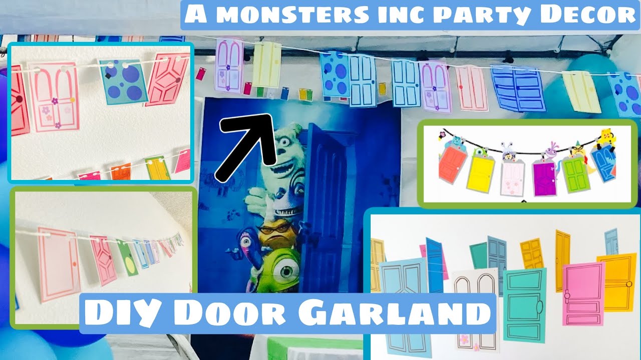 DIY Monsters Inc Door Decoration Garland I Birthday Party Decoration