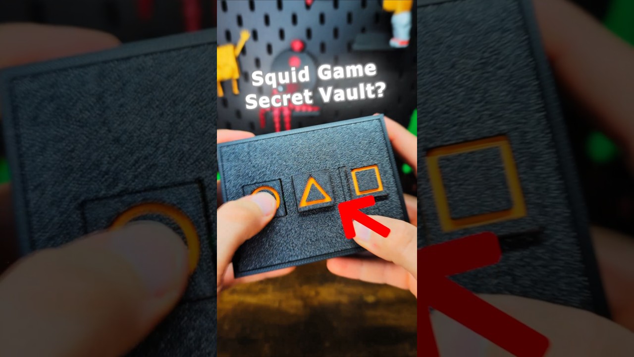 3D Printed Squid Game Secret Vault portable storage box #3dprinting #howto