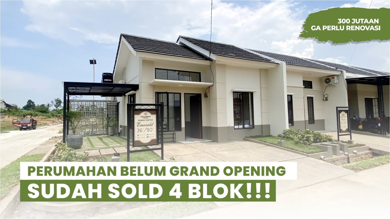 REVIEW RUMAH MURAH 300 JUTAAN 90 Meter DI HOOK | Gaya Eropa ga perlu renovasi | Puri Harmoni Jonggol