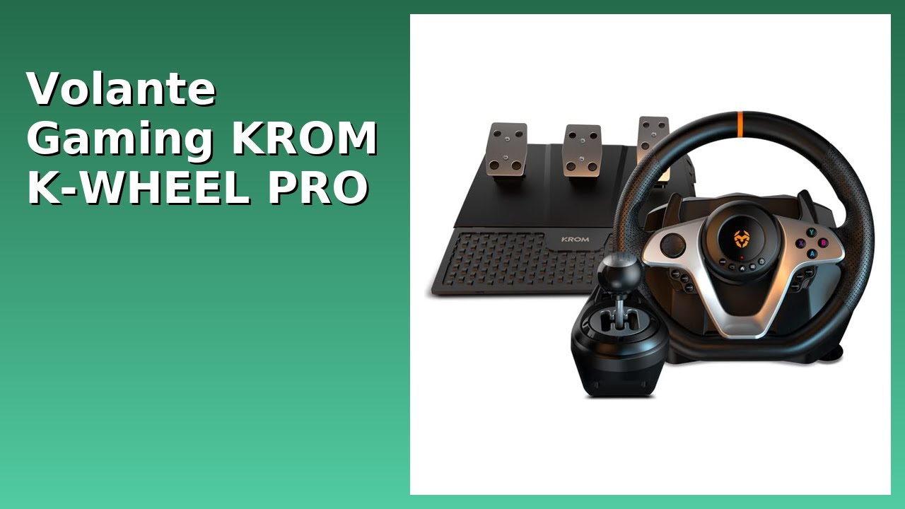 RESEÑA (2025) : Volante Gaming KROM K-WHEEL PRO. DETALLES ESENZIALES