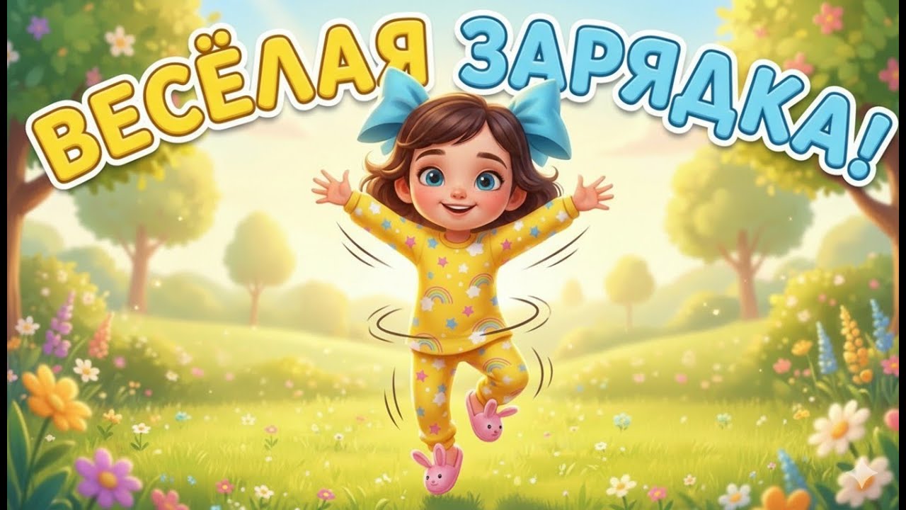 Веселая зарядка для детей 3–6 лет | Утро с Валюшей