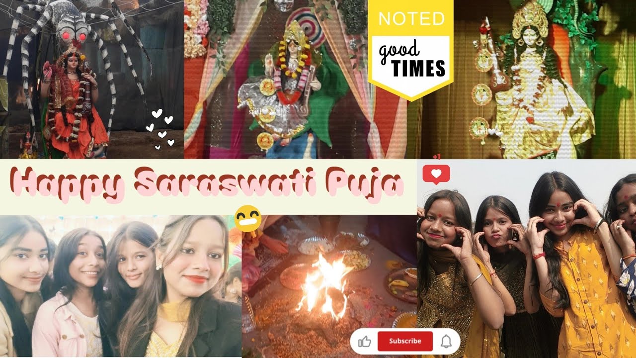 Saraswati Puja 💗🙏🏻|| enjoy with friends🤗||