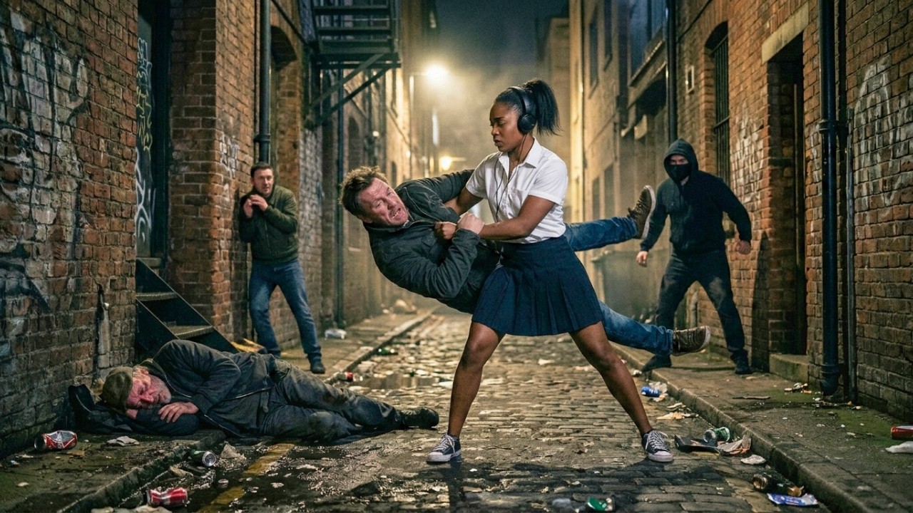 Three Men Brutally Beat a Billionaire in an Alley — A Black Girl Ended Them with One Move