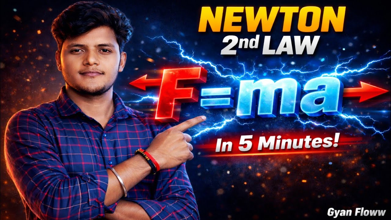 Newton 2nd Law One Shot 🚀 | Force = Mass × Acceleration | Physics Basics