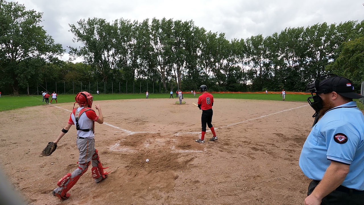 Danish baseball championship finals 2021 - Game 1 - Inning 1 (Bottom)