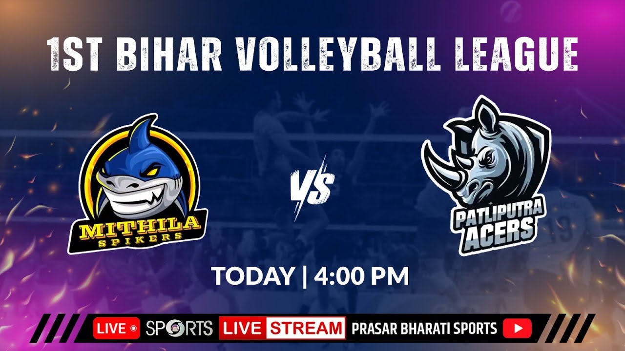 LIVE - Mithila Spikers vs Patliputra Acers - 1st Bihar Volleyball League | Doordarshan Sports