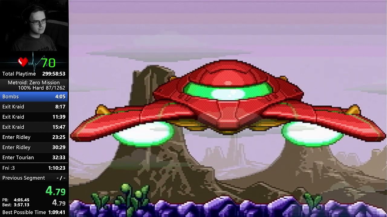 Metroid: Zero Mission 100% Hard in 1:10:18 (WR)