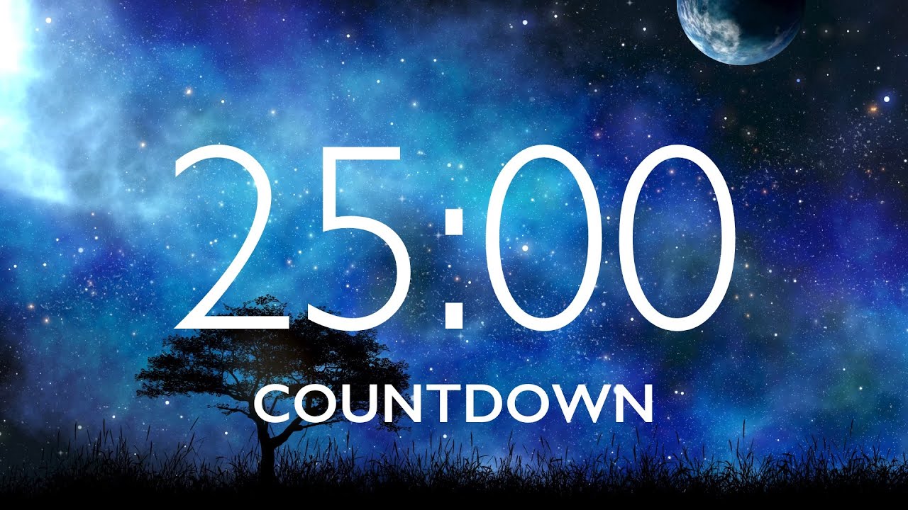 25 Minute Timer with Relaxing Music and Alarm 🎵⏰