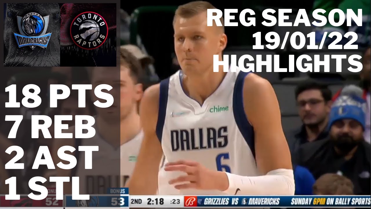 Kristaps Porzingis vs. Raptors: 18 pts, 7 reb, 2 ast HIGHLIGHTS 2021/22 Reg Season [19.01.22.]