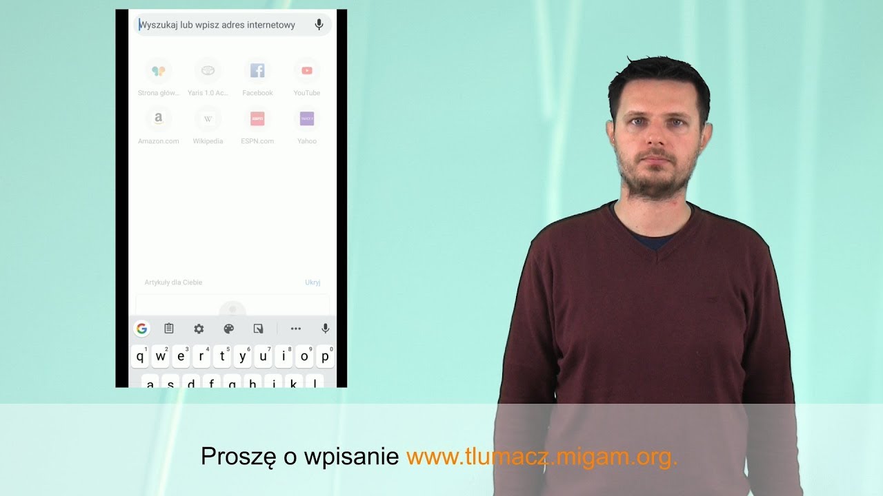 Tłumacz Migam tutorial