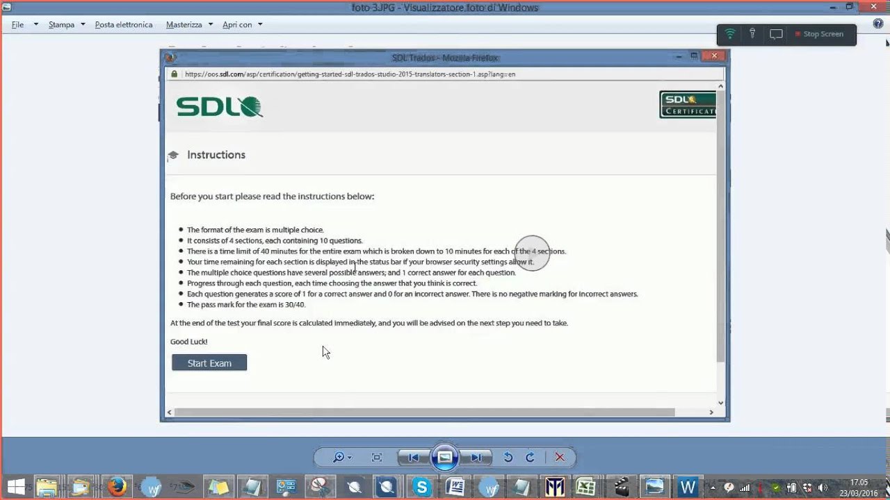 2015 SDL Certification Exam