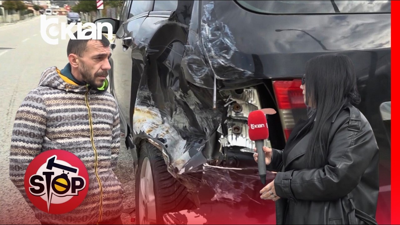 Stop - Furgoni i bie makinës e merr zvarrë, gazetarja zgjidh situaten me karroatrec - 25 Shkurt 2026