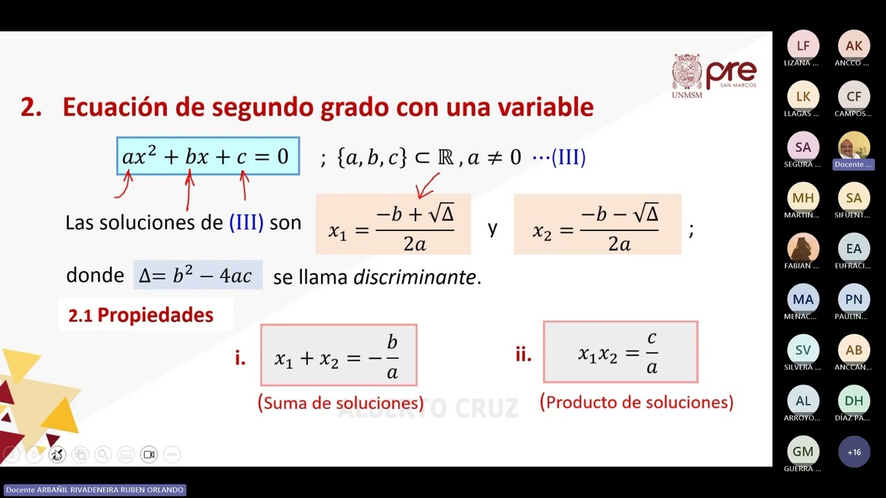 Álgebra - Semana 03 - Pre San Marcos Ciclo 2024-I (Nuevo Ciclo)