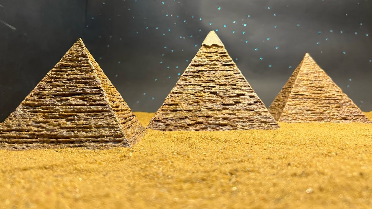 كيفية عمل مجسم الأهرامات الفرعونية المصرية بطريقة أحترافية 🇪🇬‏  DIY the great pyramids model 🇪🇬