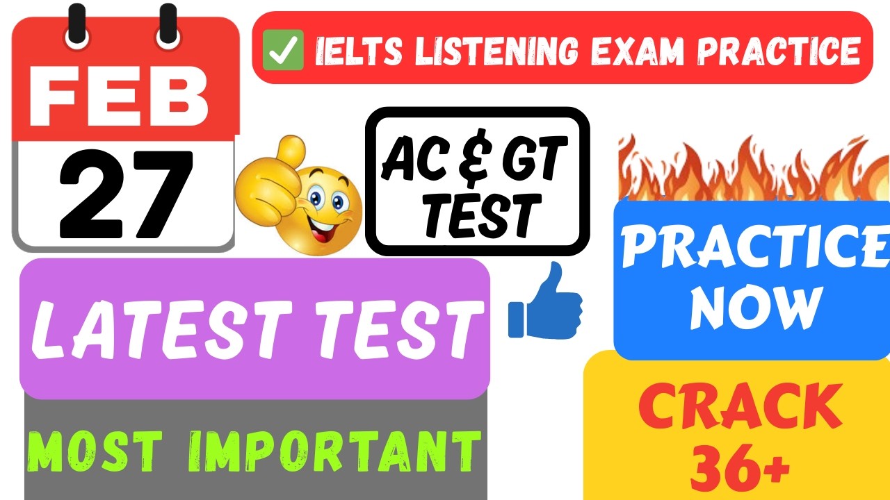IELTS LISTENING PRACTICE TEST 2026 WITH ANSWERS | 27.02.2026
