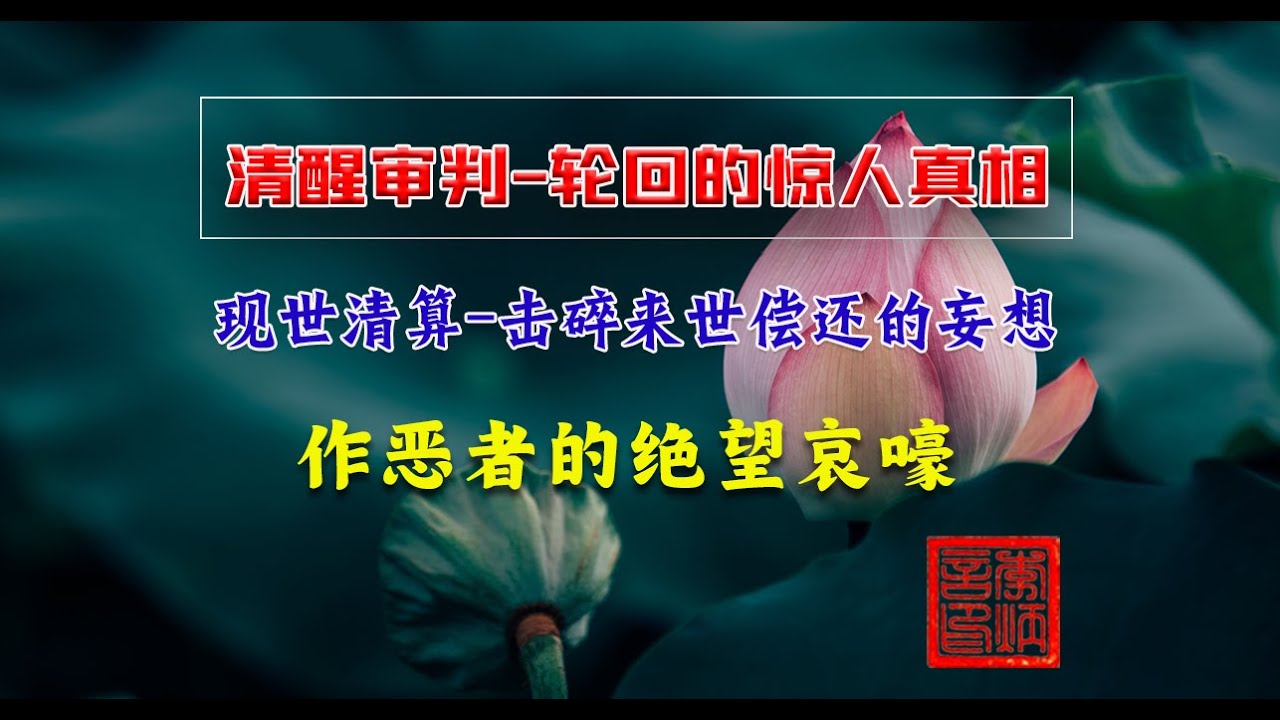今生作恶来世偿还？想得美！清醒审判与现世清算，令作恶者绝望的机制，因果律的惊人真相。为何不能做坏事，击碎来世报应的妄想？