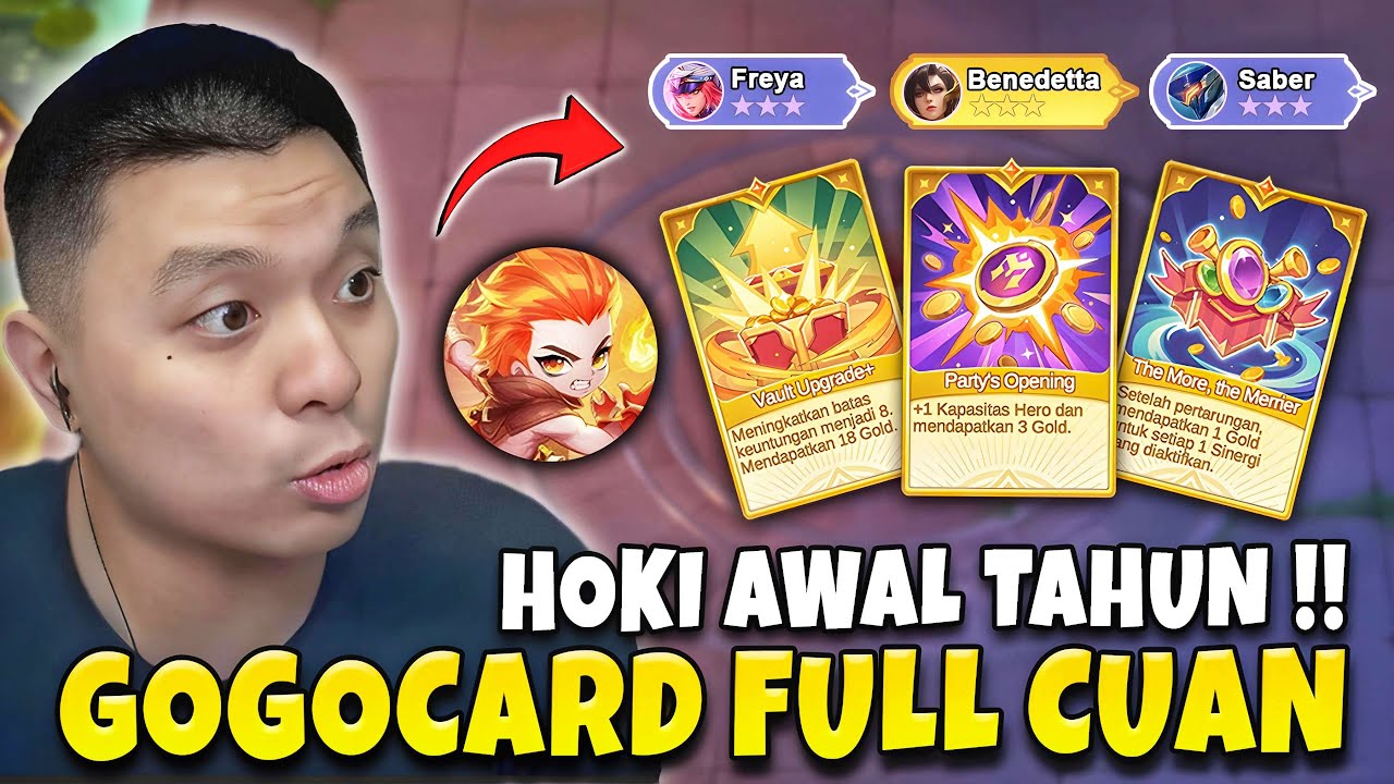 MATCH TERHOKI 2026 MAGIC CHESS GOGO !! DAPET 3X GOGO CARD EMAS = AUTO WIN !!
