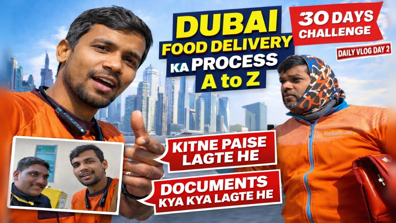 Consistency Vlog Day-2 | How To Join Food Delivery Company In Dubai | Documents, Paise, Time, Visa ?