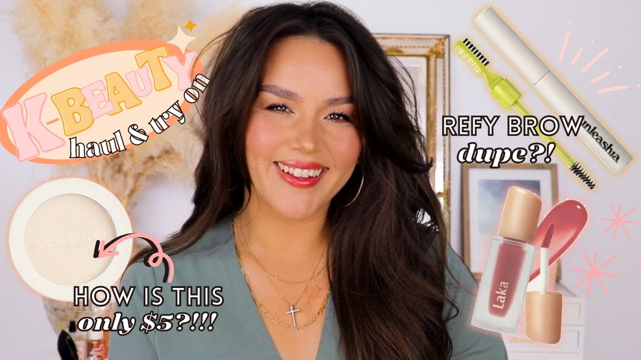 HUGE BEAUTY HAUL + TRY ON | NEW KBEAUTY, DUPES, YESSTYLE