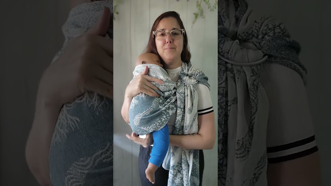 How to carry a small baby in a ring sling