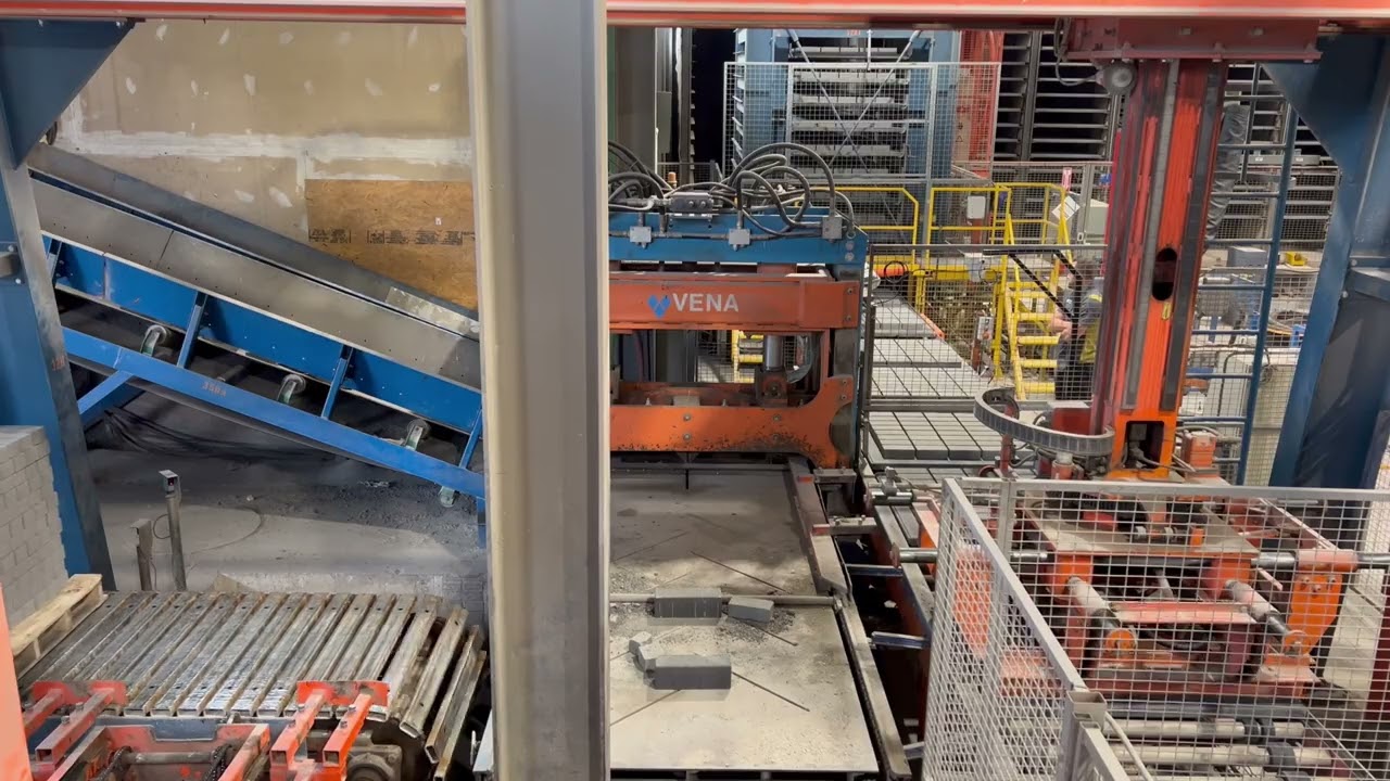 Used 2003 KVM 1200x1000 Single-layer dry cast press for pavers, SRW and concrete blocks